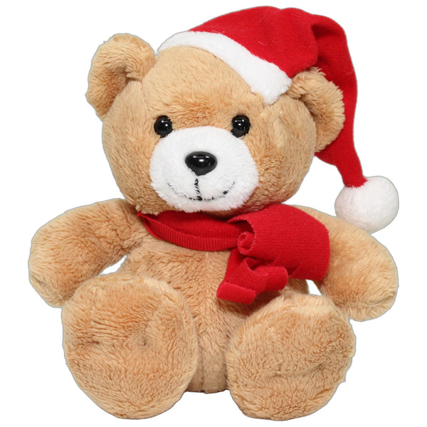 Teddy mit Weihnachtsmütze, sitzend