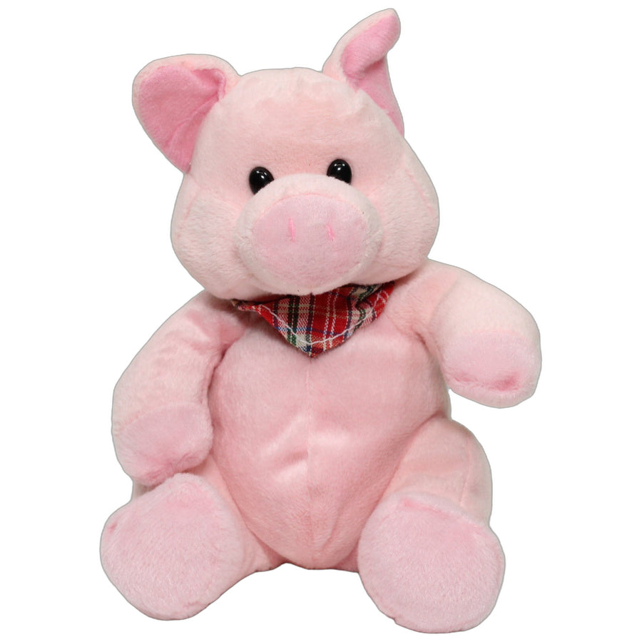 Süßes Schwein mit kariertem Halstuch