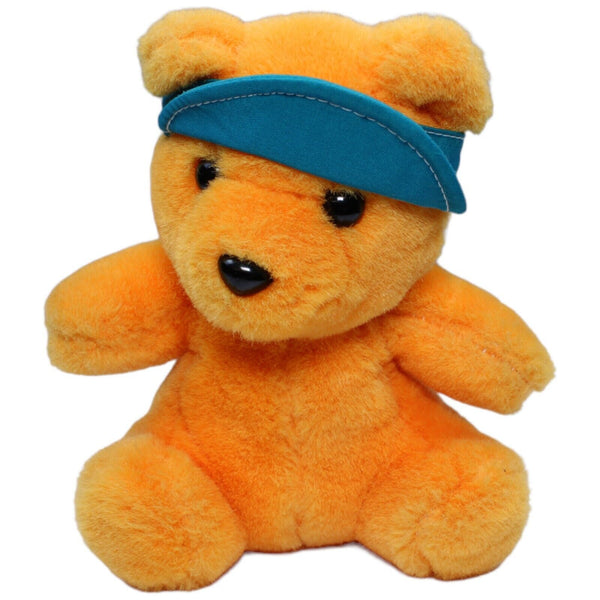 Kuscheltier, Teddybär mit Blauer Kappe orange