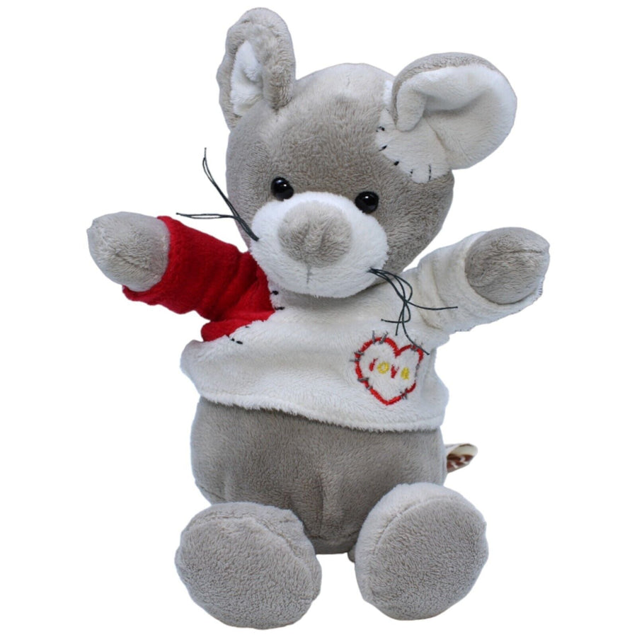 Maus mit Shirt, grau