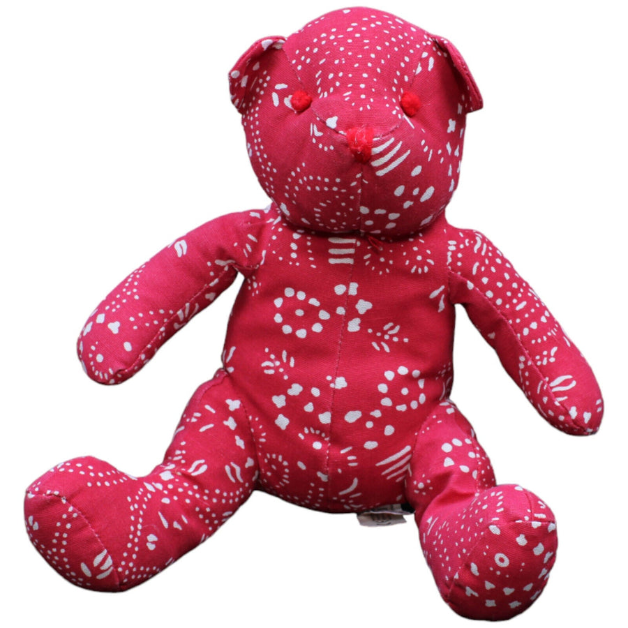 Teddybär mit Muster, rot