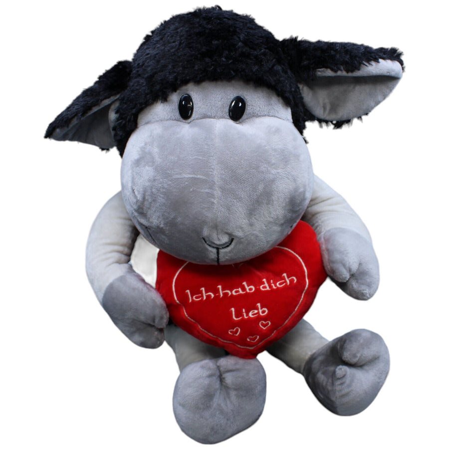 XXL Schaf mit Herzkissen "Ich hab dich lieb"