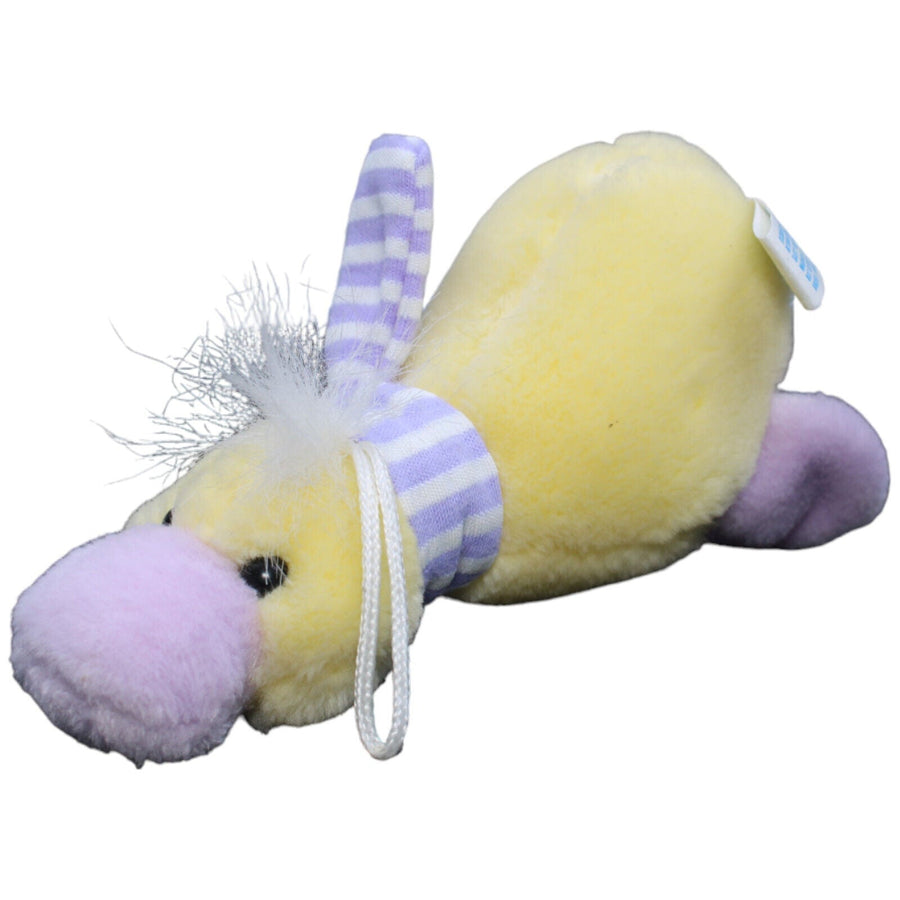 Ente gelb-lila mit Schal