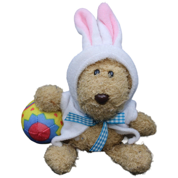 W. Steinbeck, Teddybär mit Hasenohren-Jacke und Osterei