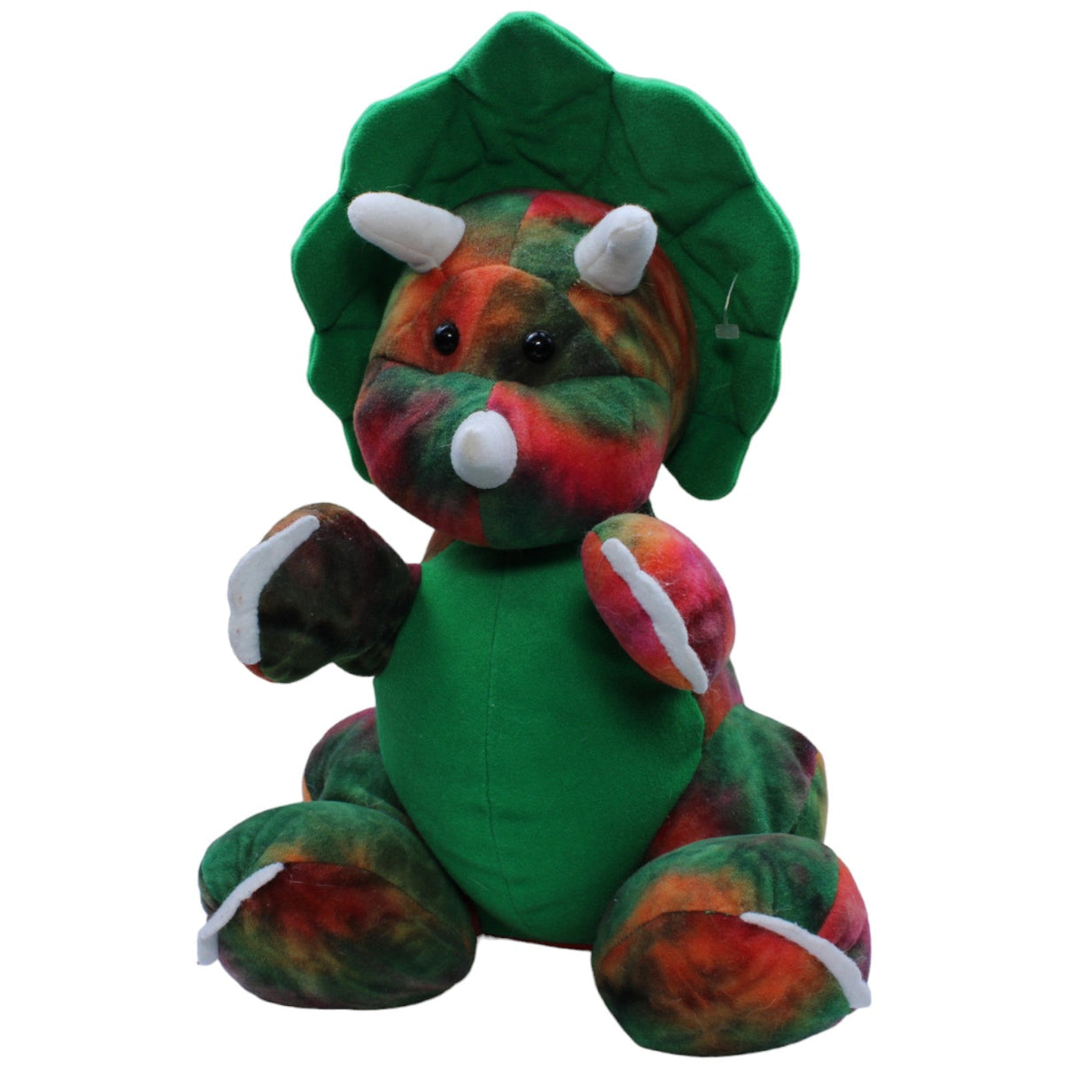 1232984 Unbekannt Vintage Triceratops mit Quietschgeräusch, bunt Kuscheltier Kumpel Leo Dino Dinosaurier Gebraucht