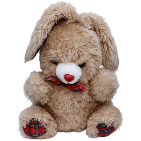 Hase mit Schleife, rot-kariert