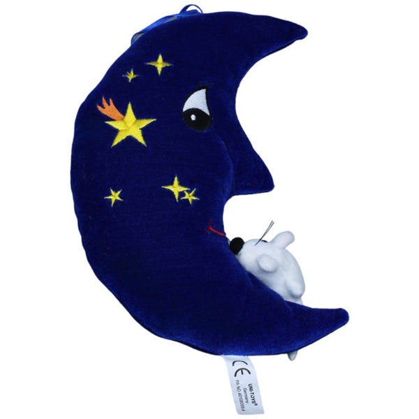 Mond mit Maus, blau