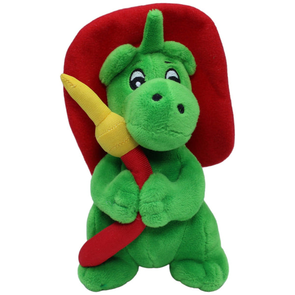 Drache Grisu mit Schlauch & Feuerwehrhelm