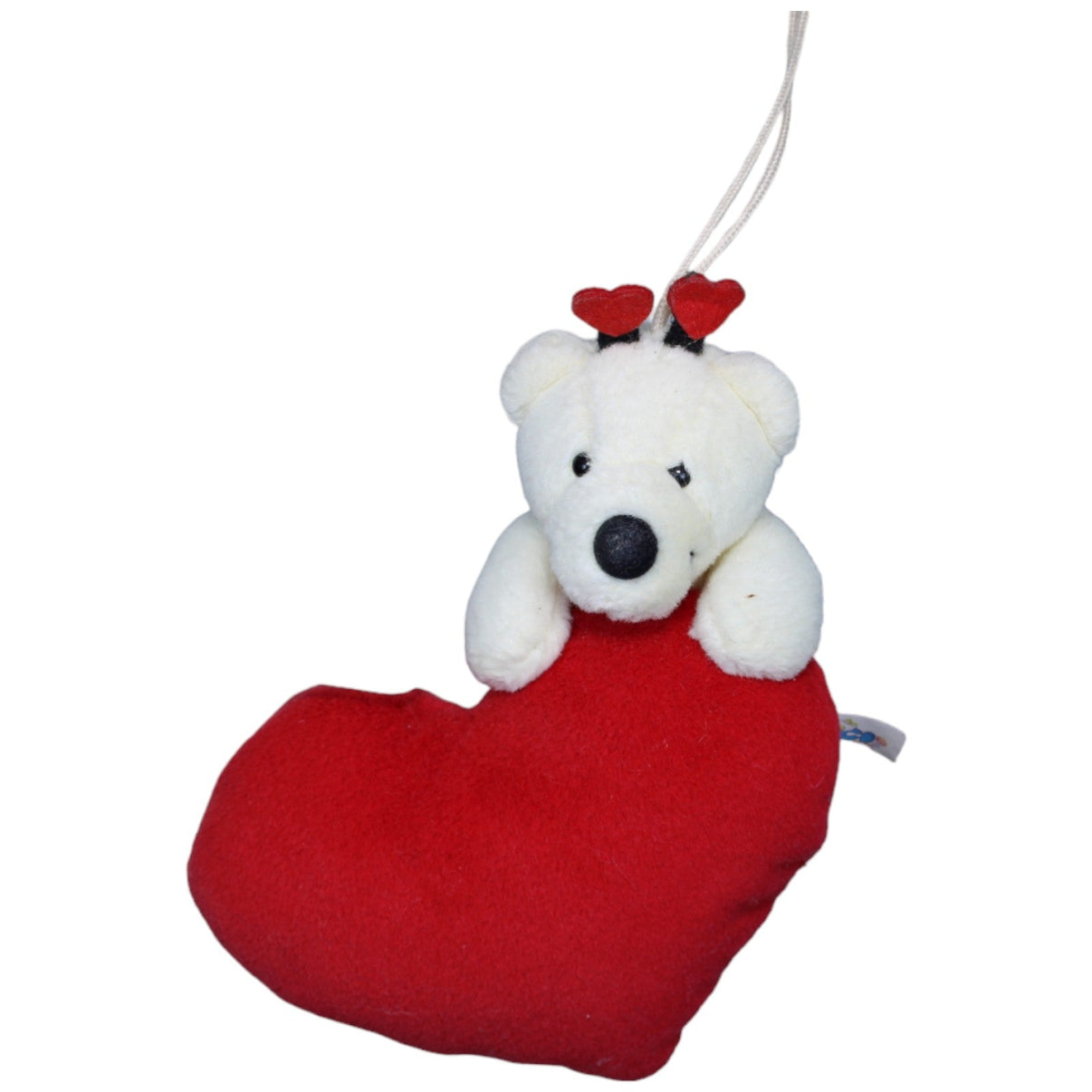 1233212 NICI Vintage Eisbär an Herz Aufhänger Kumpel Leo Gebraucht