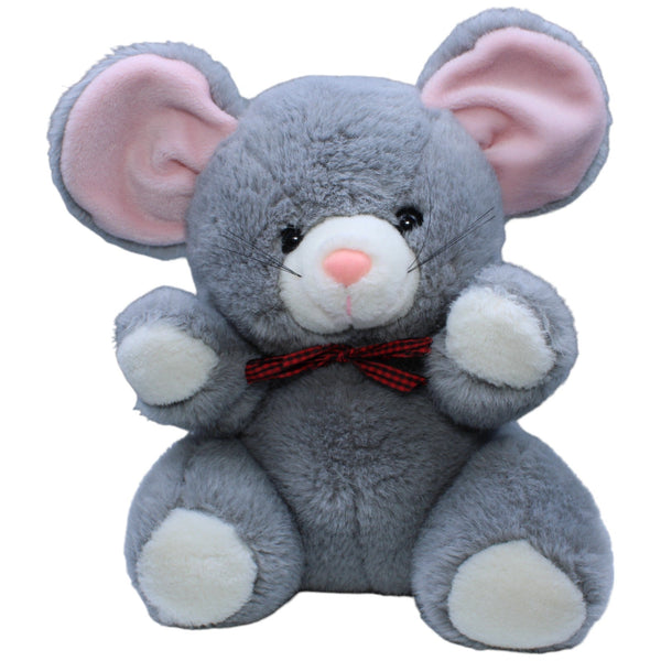 Maus mit Schleife, grau