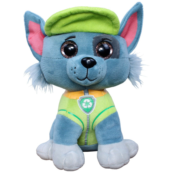 Hund, Rocky aus Paw Patrol sitzend