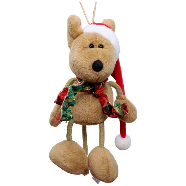 Maus mit Weihnachtsmütze, braun