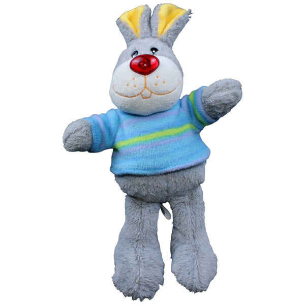 Singender Hase in blauem Pullover