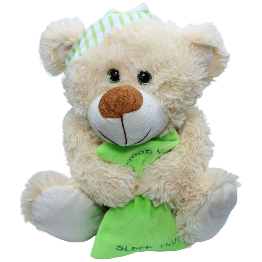 XL Bär mit Kissen "Good Night, sleep tight"