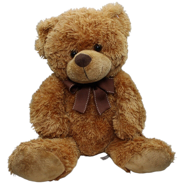 XL Teddybär mit Schleife, dunkelbraun
